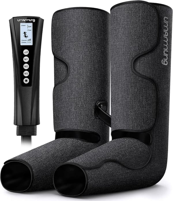 Air Compression Leg Massager with Heat - Pain Relief & Recovery