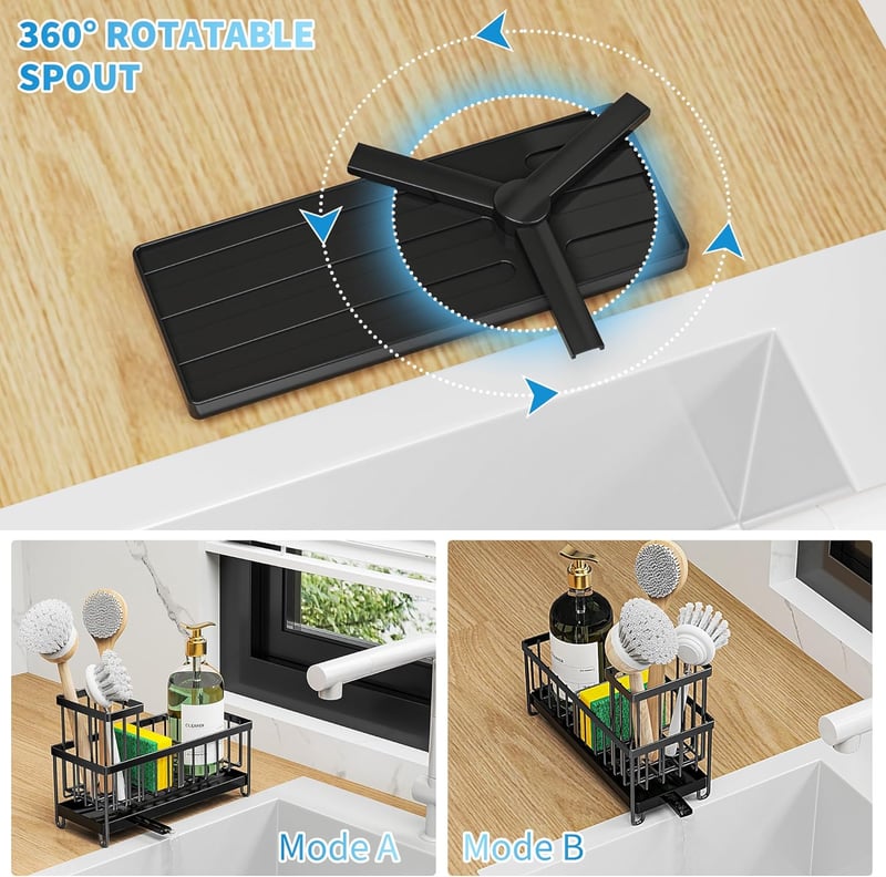 Kitchen Sink Organizer Caddy - Rustproof 304 Stainless Steel