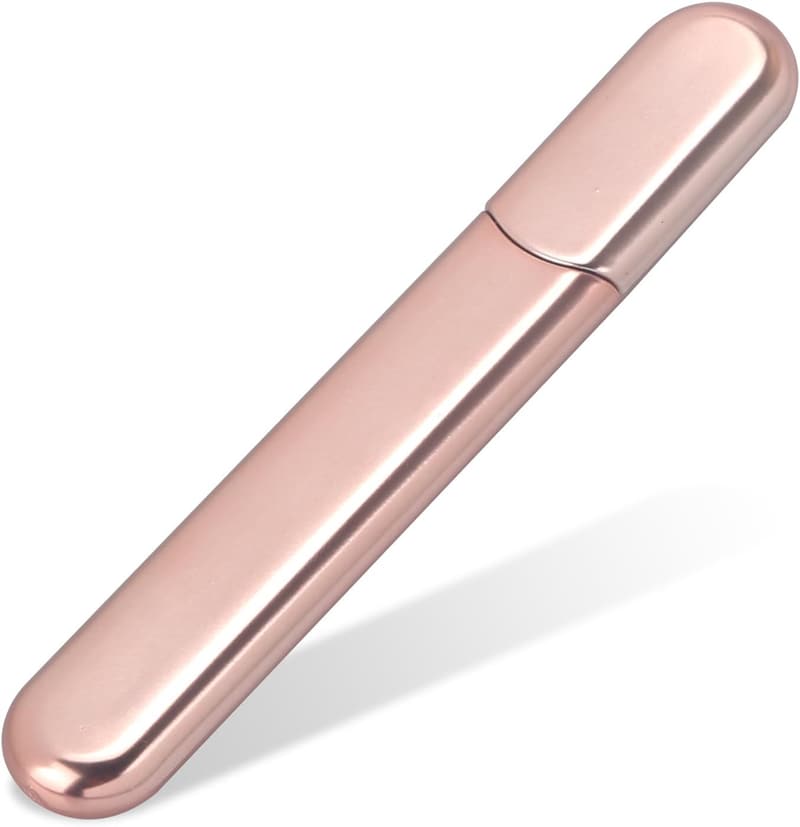 Glass Nail File with Case - Crystal Diamond Beauty Buffer for All