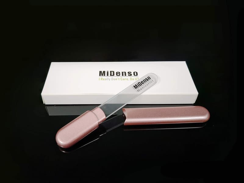 Glass Nail File with Case - Crystal Diamond Beauty Buffer for All