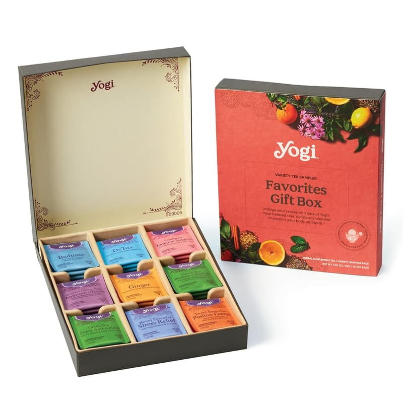 Wellness Tea Gift Set - 9 Organic Herbal, Green & Black Teas