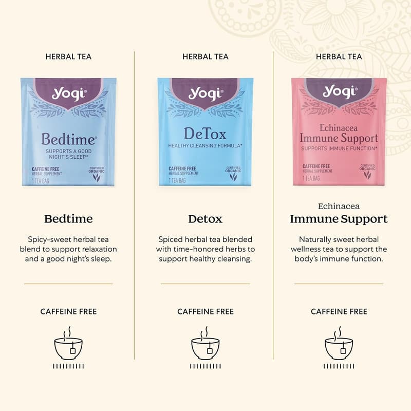 Wellness Tea Gift Set - 9 Organic Herbal, Green & Black Teas
