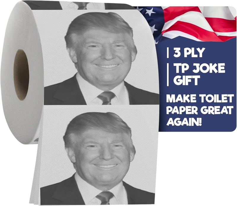 Funny Donald Trump Toilet Paper Roll - 3-Ply Novelty Gag Gift