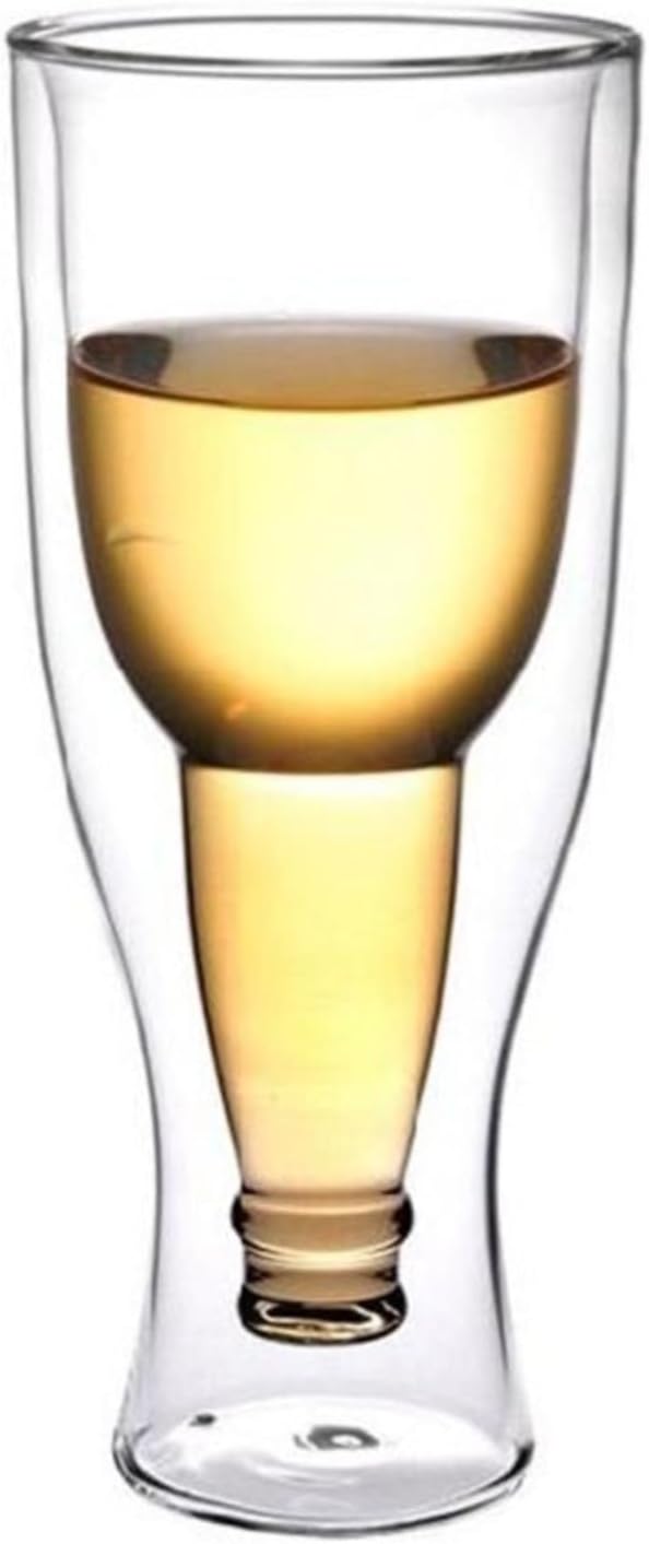 Borosilicate Insulated Beer Glasses - Shatterproof, 15.3/12/9oz
