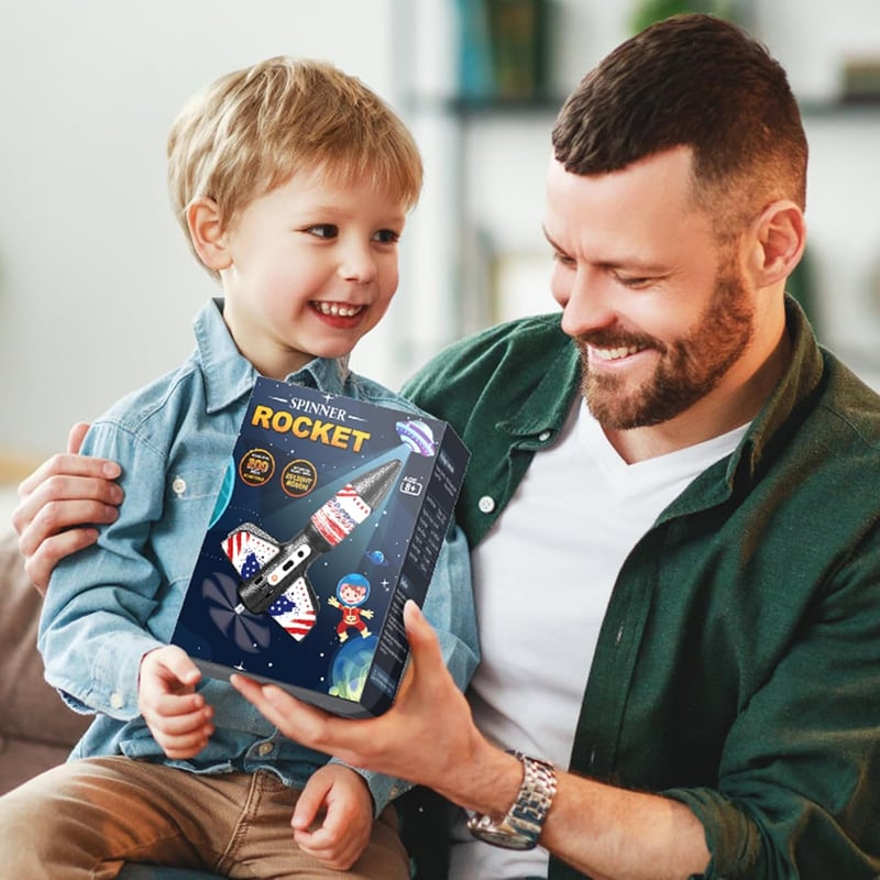 Motorized Air Rocket Toy for Kids - Launches Up to 200 ft