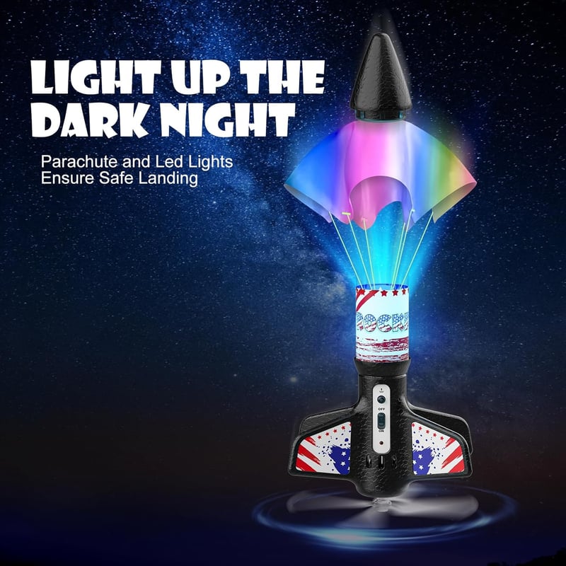 Motorized Air Rocket Toy for Kids - Launches Up to 200 ft