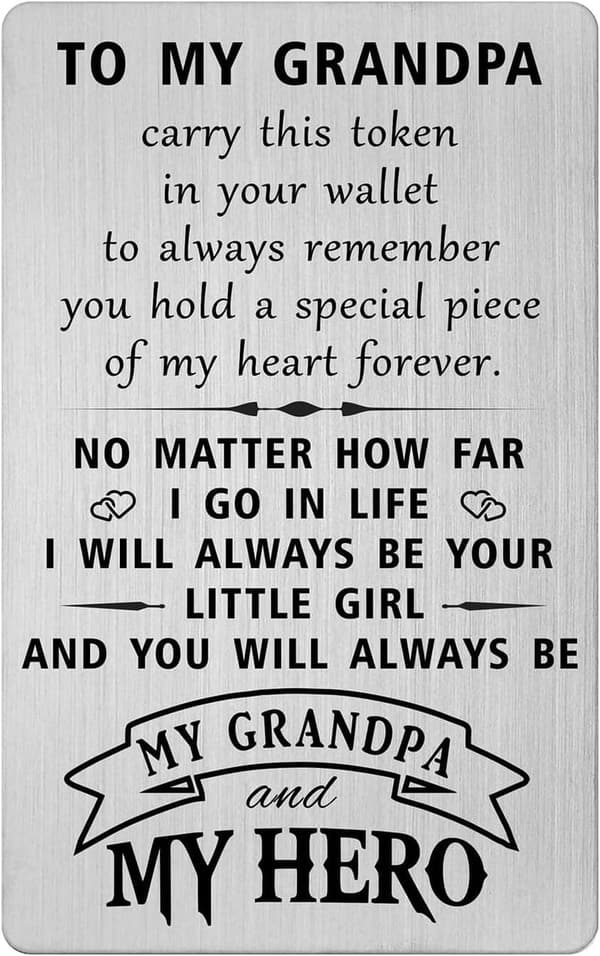 Grandpa Birthday Card - From Granddaughter, Heartfelt Gift