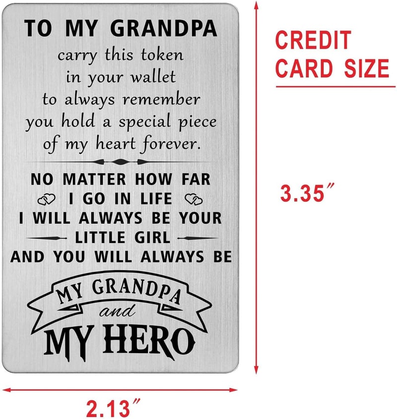 Grandpa Birthday Card - From Granddaughter, Heartfelt Gift