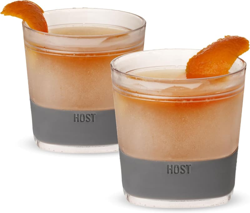 Whiskey Cooling Cups Set of 2 with Silicone Band
