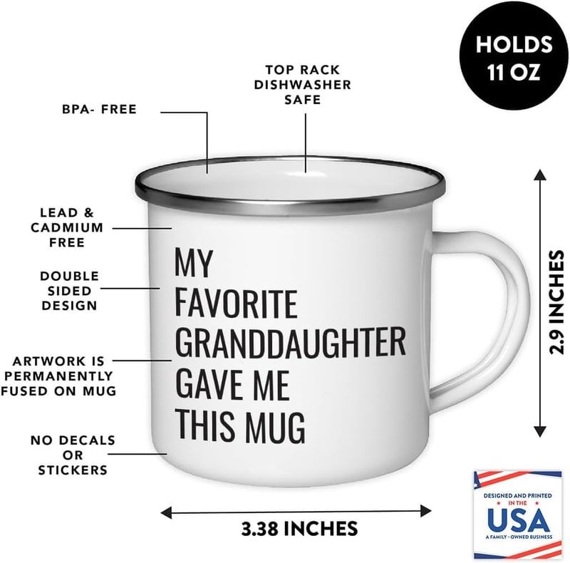 Birthday Coffee Mug for Grandpa - Stainless Steel, Funny Design