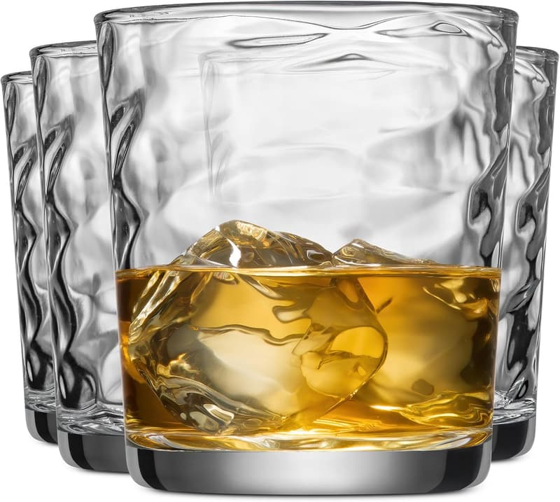 13 oz Old Fashioned Whiskey Glasses Set of 4