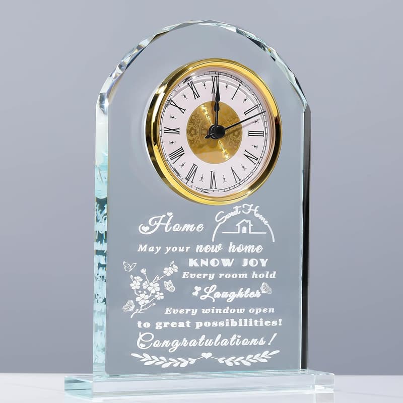 Crystal LED Clock - Unique Housewarming Gift for New Homeowners