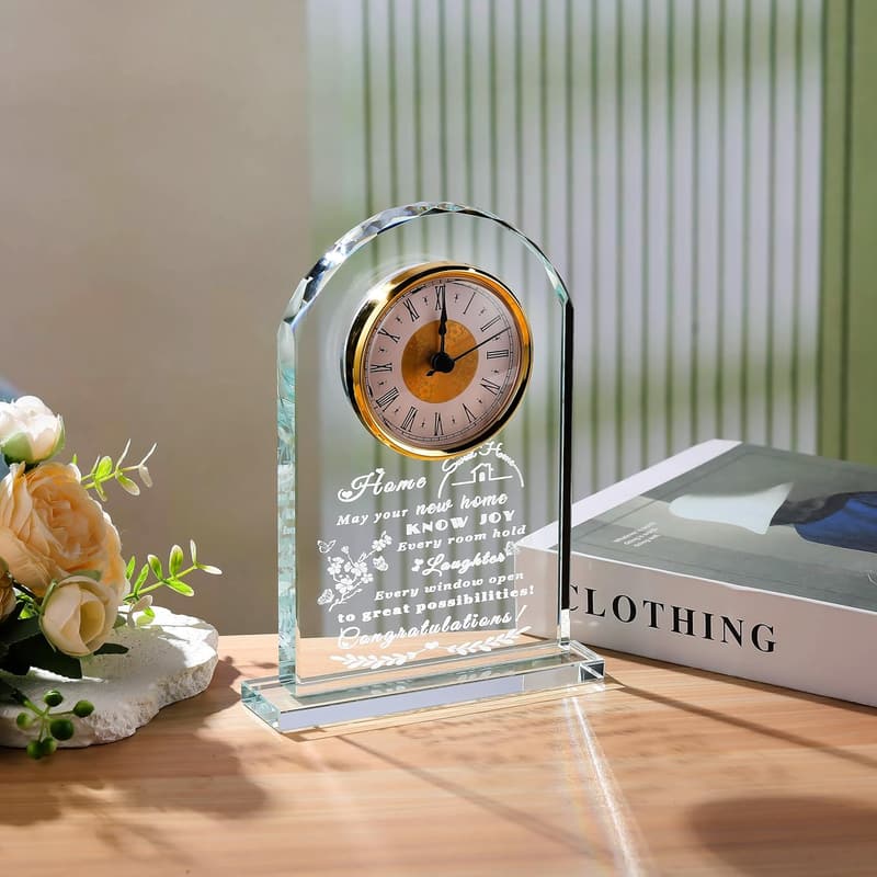 Crystal LED Clock - Unique Housewarming Gift for New Homeowners