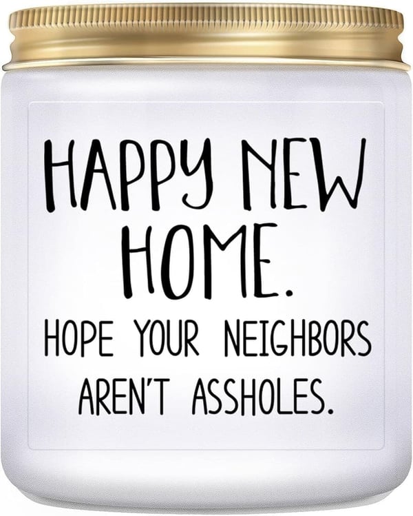 Housewarming Lavender Candles (7oz) - Fun Gift for New Homeowners