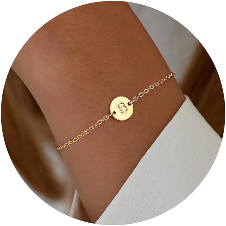 Personalized Gold Initial Bracelet for Women