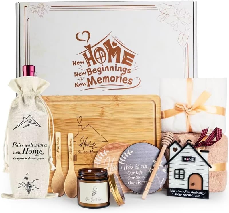 Housewarming Gifts: 11-Piece Gift Basket with Serving Board