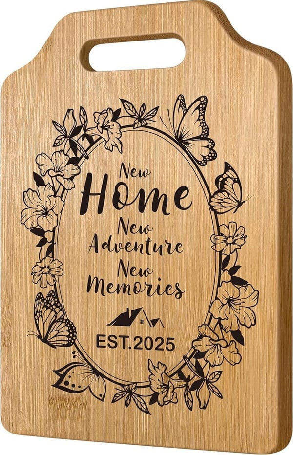 New Home Gift: Personalized Cutting Board for Couples