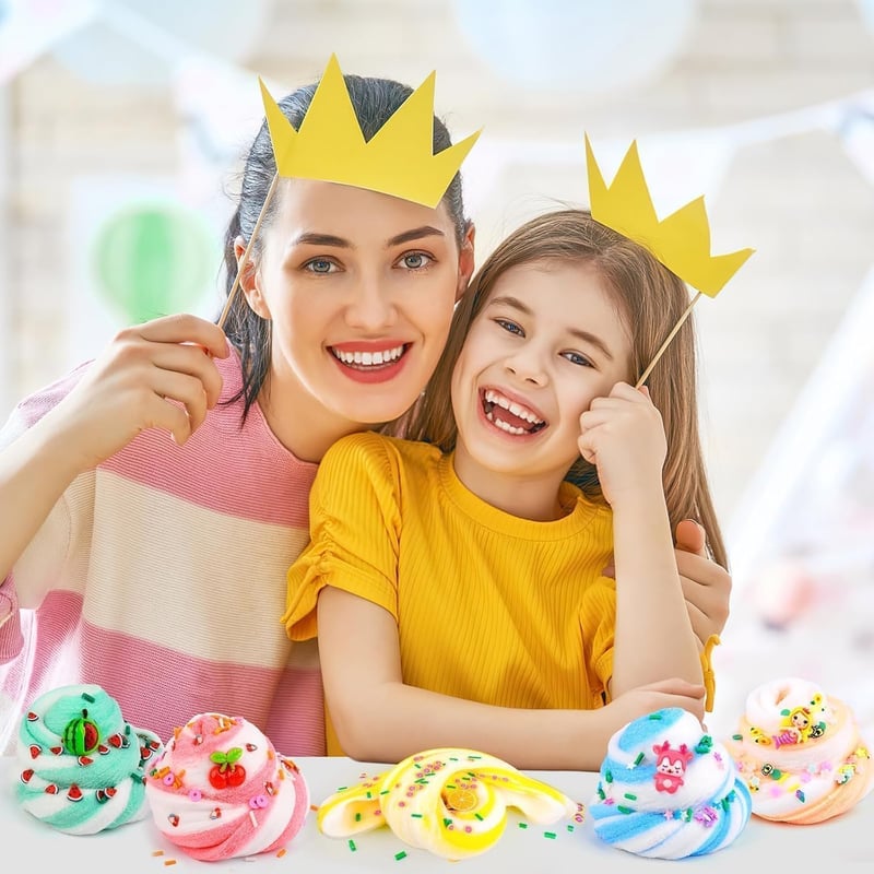 Kids Birthday Party Cloud Slime Kit - 6 Soft, Scented Packs