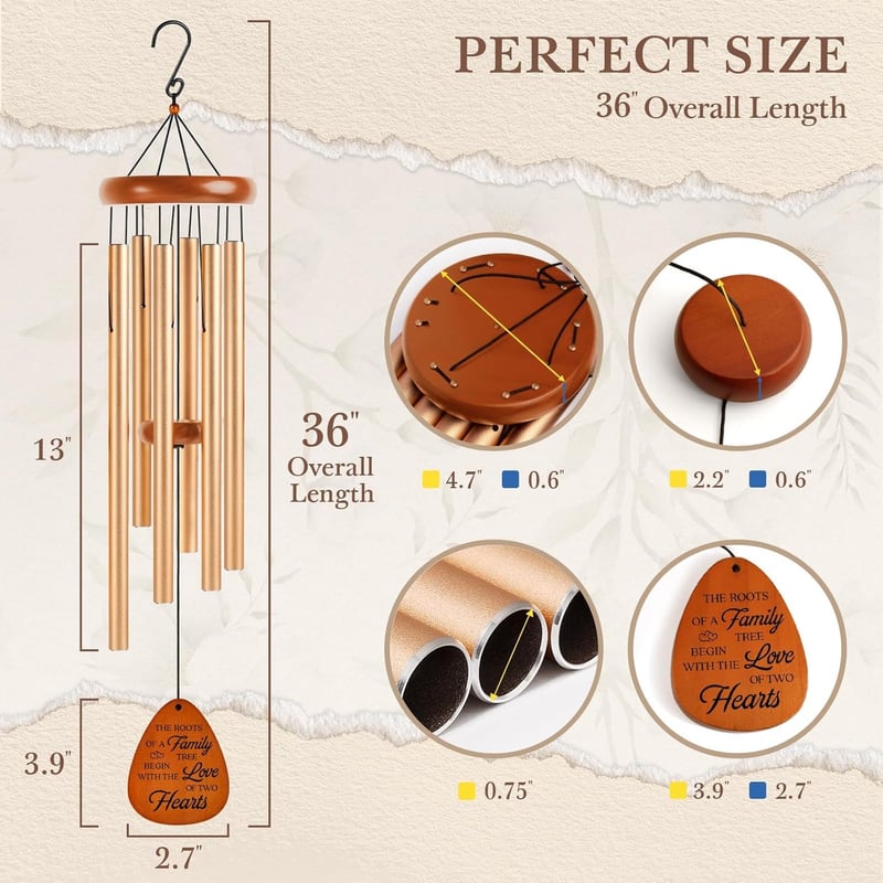 25th Anniversary Wind Chime - Silver Keepsake for Couples
