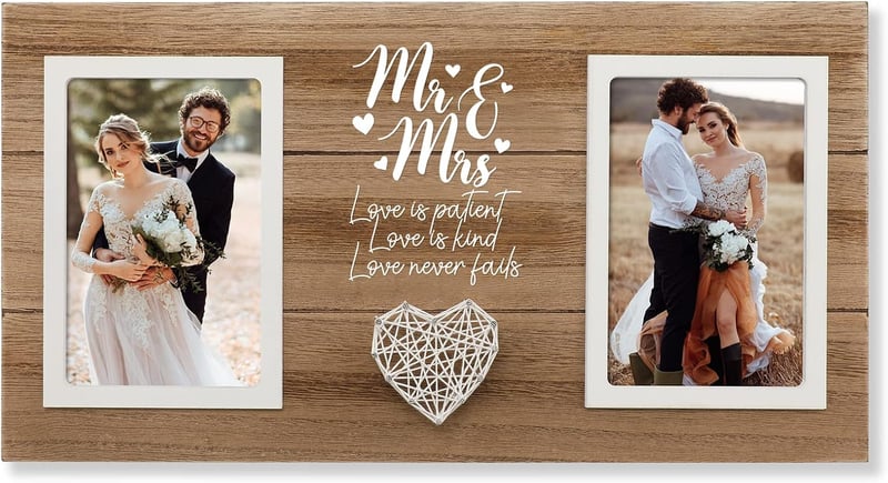 Mr & Mrs Personalized Photo Frame for Newlyweds