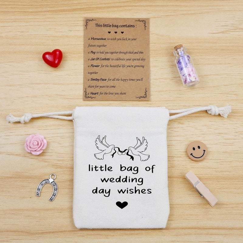 Wedding Day Wishes Bag - Beautiful Gift for Bride from Friend