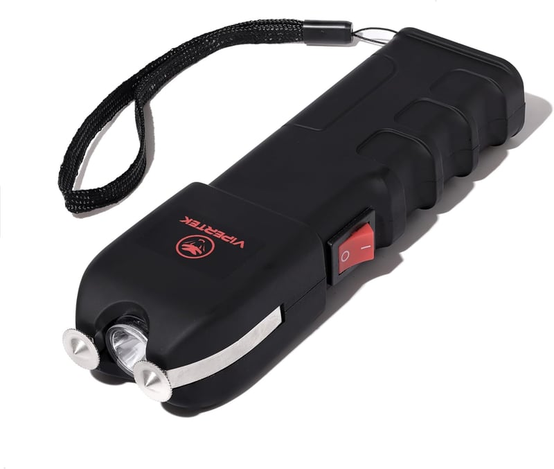 Rechargeable Stun Gun with LED Flashlight for Self Defense