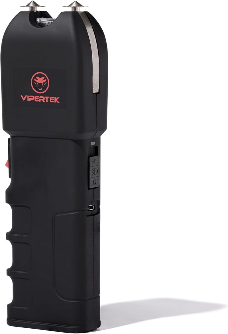 Rechargeable Stun Gun with LED Flashlight for Self Defense