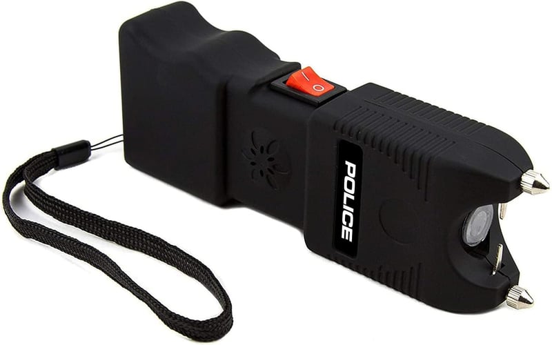 Heavy Duty Stun Gun with LED Flashlight & Siren Alarm