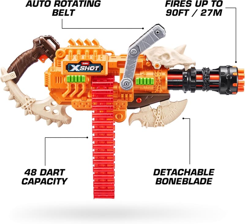 X-Shot Dread Hammer Blaster with 48 Darts, Outdoor Fun for All