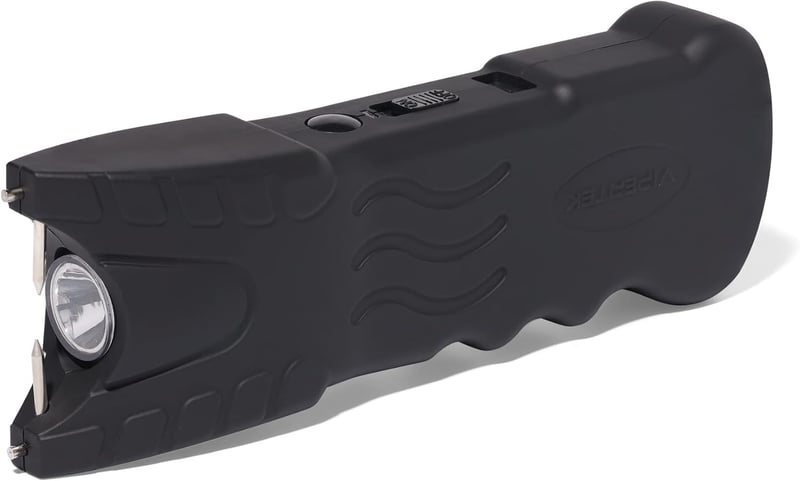 VIPERTEK VTS-979 Stun Gun with Safety Pin and LED Flashlight