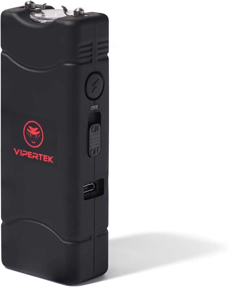 Rechargeable Micro Stun Gun with LED Flashlight for Self Defense