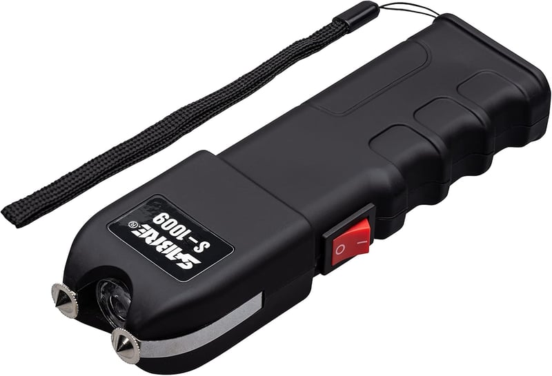 Rechargeable 2-in-1 Stun Gun with Flashlight & Safety Strap