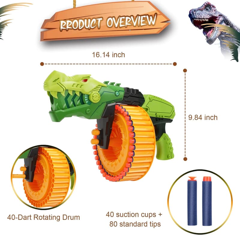 Foam Blaster Toy Gun with 120 Bullets - Ideal for Kids 6+
