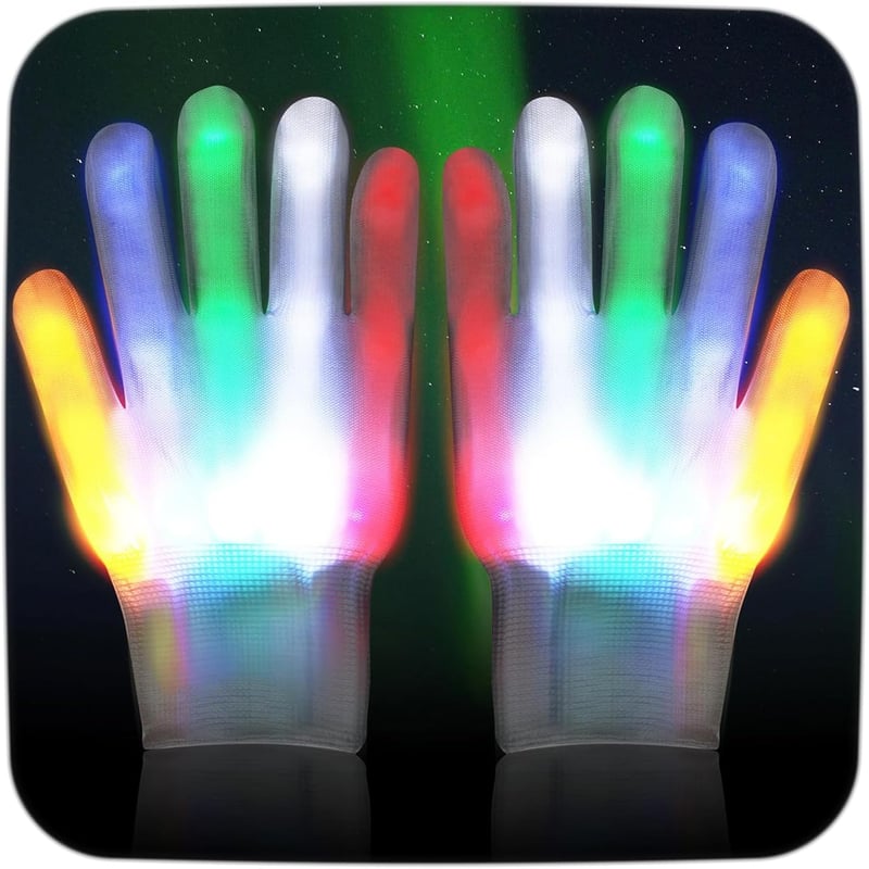 Easter Basket Stuffers: LED Light-Up Gloves for Boys Ages 7-13