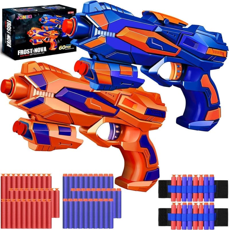 Blaster Toy Guns - 2 Pack Outdoor Fun for Kids Ages 6-10