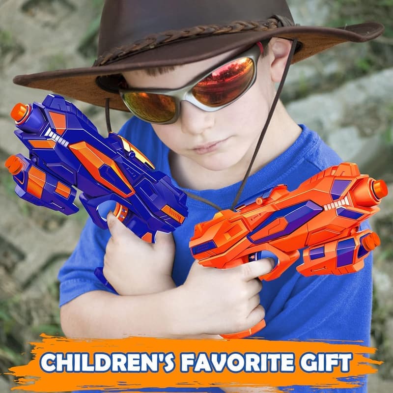 Blaster Toy Guns - 2 Pack Outdoor Fun for Kids Ages 6-10