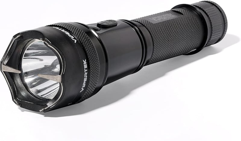Rechargeable Aluminum Stun Gun with LED Flashlight for Self Defense