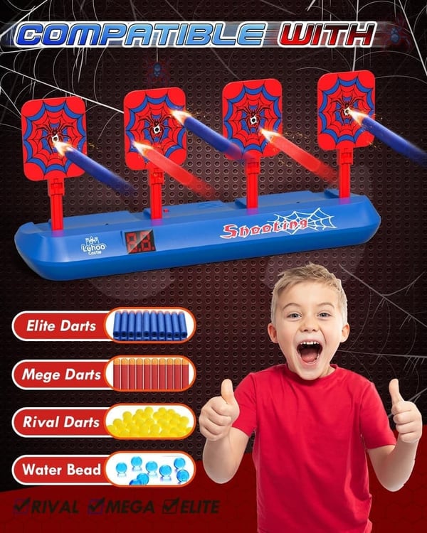Electronic Shooting Target for Nerf Guns - Auto-Reset Game for Kids