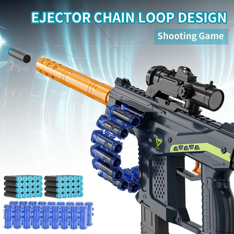 Foam Dart Blaster with Rotating Drum for Kids and Teens