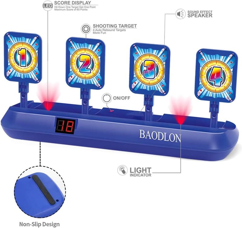 Digital Shooting Targets with Auto Reset for Kids' Games