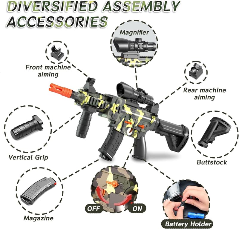 M416 Foam Blaster Gun with Scope for Kids 6-12 Years Old