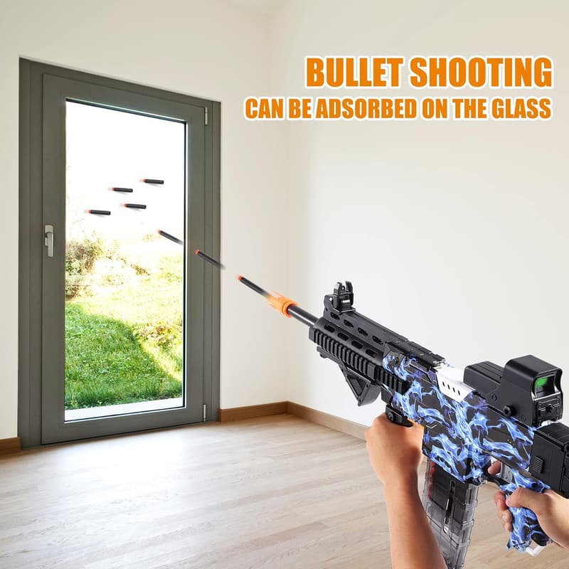 Electric Automatic Toy Gun with 100 Soft Bullets for Kids