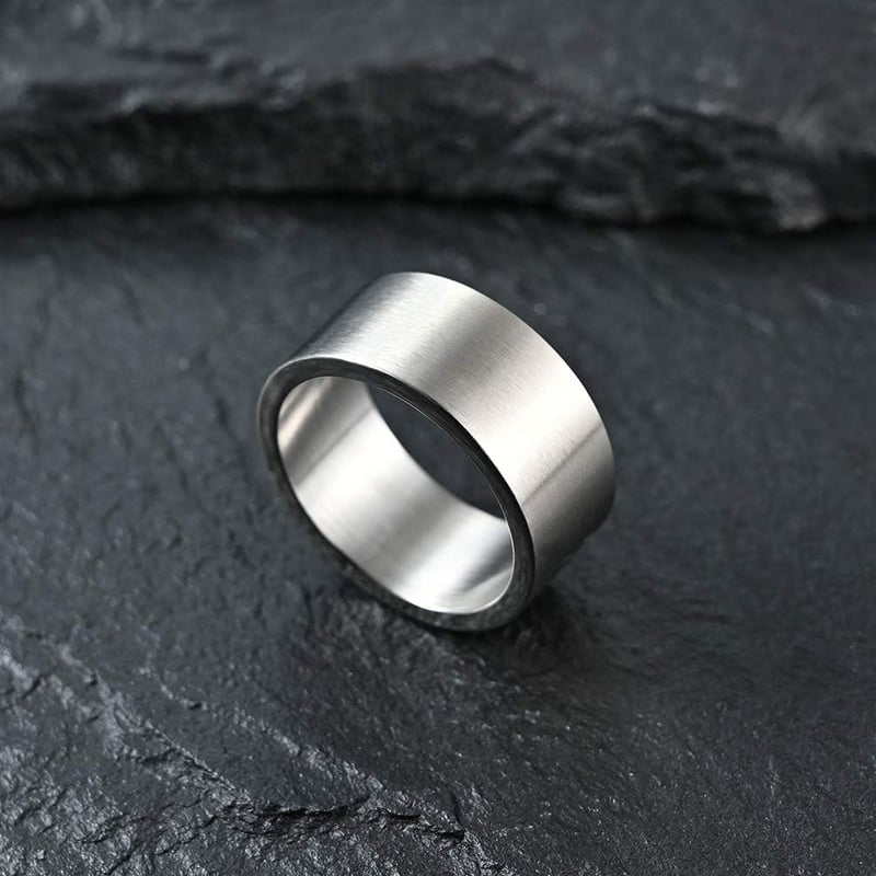 Men's Women's Matte Finish Stainless Steel Band Ring