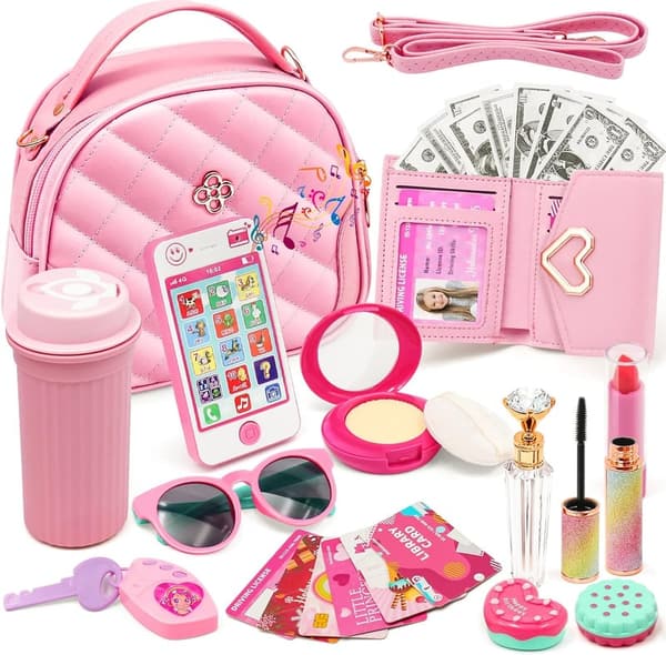 Princess Toy Purse Set for Kids - Light & Sound Accessories