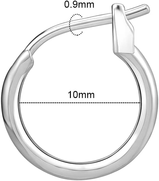 High-Polished 925 Sterling Silver Tiny Hoop Earrings