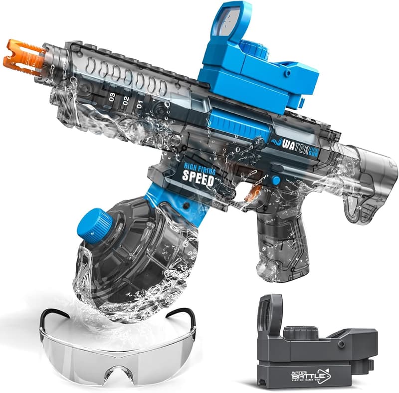 Powerful Automatic Water Gun - 36FT Range, 520CC Capacity, 120 min Battery Life