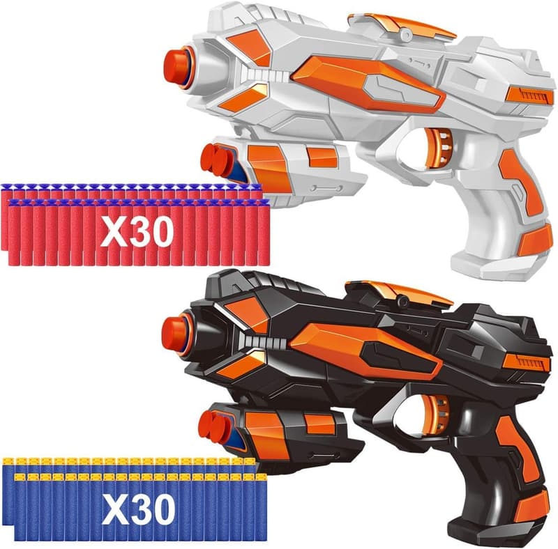 Kids' Birthday Blaster Gun Set with 60 Foam Darts and Wristbands