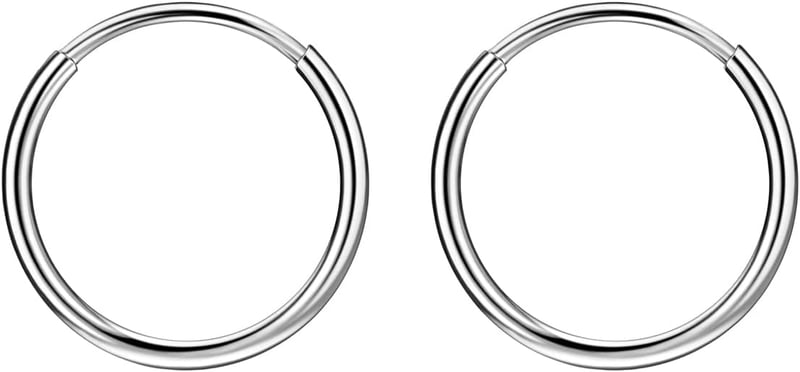 Trendy Surgical Steel Hoop Earrings for Women and Men