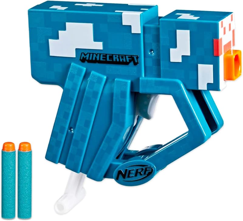 Minecraft Outdoor Blaster Set for Kids - 2 Nerf Toys Bundle