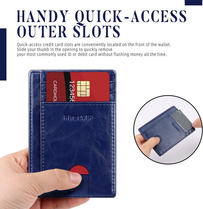 RFID Blocking Slim Leather Wallet | Credit Card Holder for All
